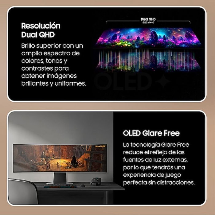 Samsung Odyssey OLED G9 S49DG950SU 49 pulgadas Dual QHD 240Hz Plata Samsung Odyssey OLED G9 S49DG950SU 49 pulgadas Dual QHD 240Hz Plata